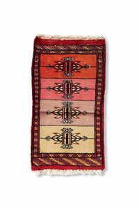 54 x 30cm　パキスタン絨毯 ラホール トライバルラグ 手織り 絨毯 ミニ絨毯 トライバルラグ ヴィンテージ ギャッベ
