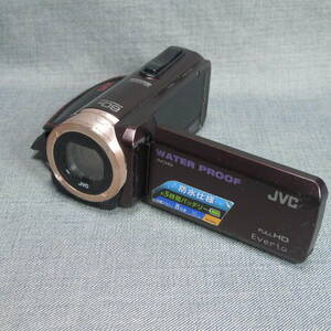 n4004▽JVC フルHD デジタルビデオカメラ GZ-R280-T Everio ジャンク◇本体のみ ビクター ブラウン