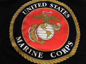 美品　USA製 ユーズド中古 プリントTシャツ USMC マリンコープス海兵隊Marinesデビルドッグ/陸海空軍隊精鋭忠誠