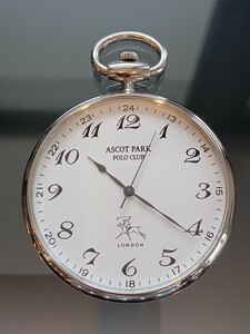 1 иен 1 старт работа оригинальный серебряный карманные часы sterling серебряный серебряный 925 кварц ASCOTPARK POLOCLUB Ascot park Pro kla Blond n