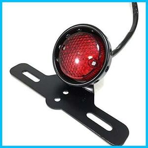 ビンテージ LED テール ランプ ライト ナンバー灯 ステー 付き レッド レンズ バイク ドレスアップ カスタム パーツ 汎用