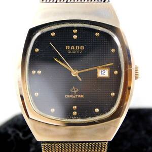 稼働〇 ラドー ダイアスター 711.9501.3 メンズ ゴールド 腕時計 クオーツ RADO DIASTAR