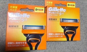 gillette ジレット フュージョン 替刃 8個入り×２セット Gillette Gillette Gillette