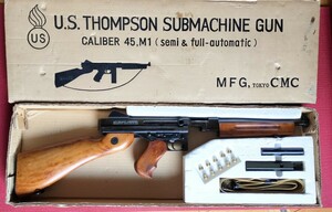 東京 CMC トンプソン M1SMGマークあり TOKYO CMC U.S. THOMPSON SUBMACHINE GUN CALIBER 45. M1 SMG 金属モデルガン