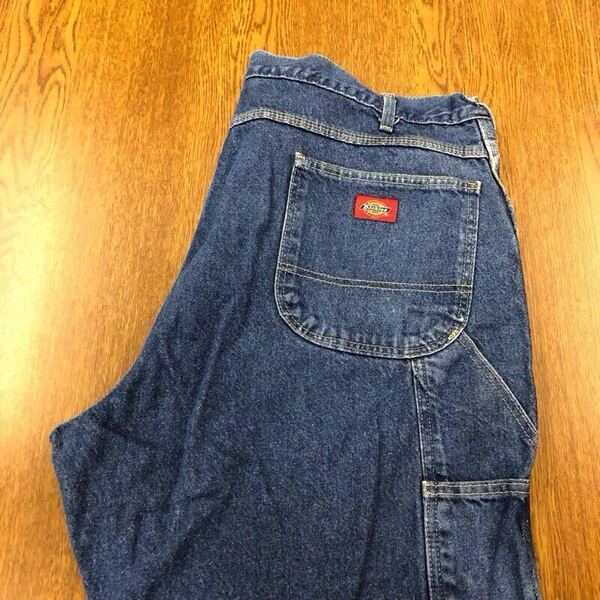 【FF042】Dickies W42 L34 大きいサイズ ビッグサイズ デニムペインターパンツ ワークパンツ メンズブランド古着 ディッキーズ 送料無料