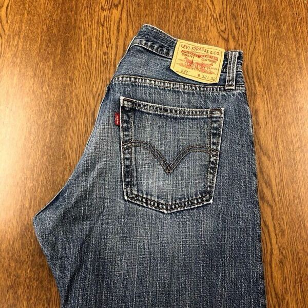 【FF196】Levi's 527 W32 L32 色落ち加工 ブーツカット ジーンズ ジーパン デニムパンツ メンズブランド古着 リーバイス527 送料無料