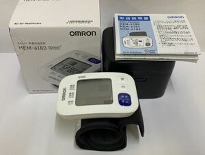 C490-I64-102 OMRON オムロン 手首式血圧計 HEM-6180 通電確認済み 箱付き