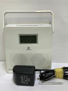 C523-I39-8504 コイズミ SOUNDLOOK サウンドルック SAD-4954 CDラジオ 2009年製 ホワイト 通電確認済み