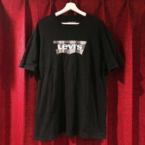 US古着【Levi's リーバイス】ロゴTシャツ 半袖 メンズ ブラック 綿 大きいサイズ