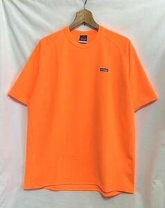 ☆20AW 美品　FCRB F.C.Real Bristol ブリストル　ボックスロゴプリント 蛍光オレンジ メッシュTシャツ XL