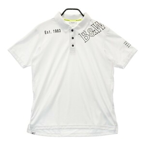 BLACK&WHITE черный and белый рубашка-поло с коротким рукавом оттенок белого L [240101205777] Golf одежда мужской 