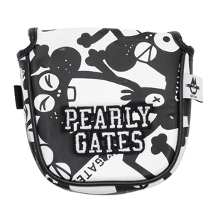 【1円】PEARLY GATES パーリーゲイツ ×ニャロメ パターカバー マレット型 総柄 ホワイト系 PT [240101165459]