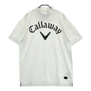 【1円】CALLAWAY キャロウェイ ハイネック 半袖Tシャツ ホワイト系 L [240101178229] メンズ