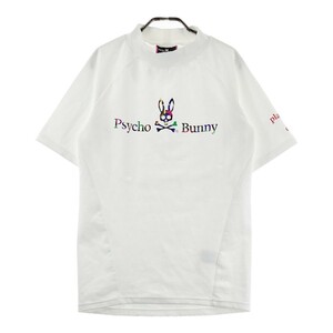 【1円】PSYCHO BUNNY サイコバニー ハイネック 半袖Tシャツ ホワイト系 M [240101189989] メンズ