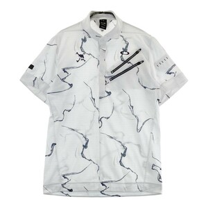 [1 иен ]OAKLEY Oacley рубашка-поло с коротким рукавом Skull общий рисунок оттенок белого L [240101199170] мужской 