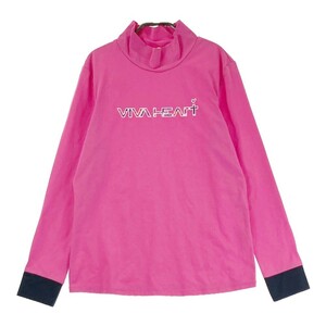 VIVA HEART ビバハート ハイネック 長袖Tシャツ ピンク系 42 [240101210849] ゴルフウェア レディース