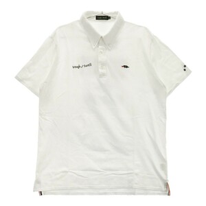 ROUGH&SWELL ラフアンドスウェル 半袖ポロシャツ バックプリント ホワイト系 XL [240001737552] ゴルフウェア メンズ