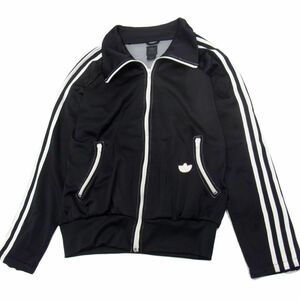 万国旗タグ◇adidas Originals 70s TRACK TOP 復刻モデル トラックトップ ジャケット ジャージ ブラック 3ライン アディダスオリジナルス