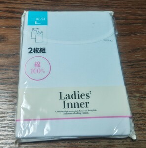 * new goods unopened * free shipping * lady's tank top L size ×2 sheets set / cotton 100%