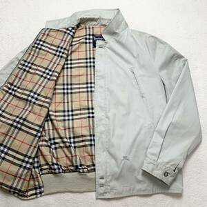  rare XL Burberry [ pressure volume. lining ]BURBERRY drizzler jacket is Lynn ton jacket blouson noba check hose Logo beige cotton 1 jpy 