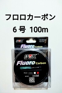 フロロカーボン　ライン　6.0号　100m　30.36b　釣り糸　リーダー　ショックリーダー　道糸 6号、