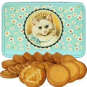 ラ・トリニテーヌ アニマル缶 ロイヤルキャッツ ネコ クッキー ガレット・パレット詰め合わせ 300グラム (x 1)
