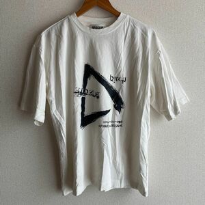BASQUE magenta プリント Tシャツ L ホワイト