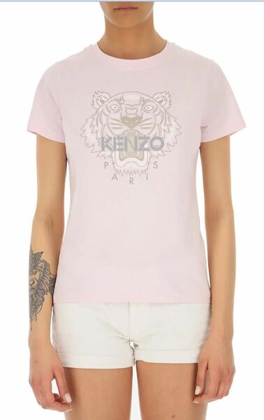 KENZO Tiger Tシャツ フェードピンクローズシャツ　S