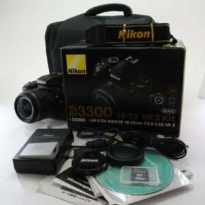 Nikon デジタル一眼レフカメラ D3300 18-55 VR IIレンズキット ブラック D3300LKBK