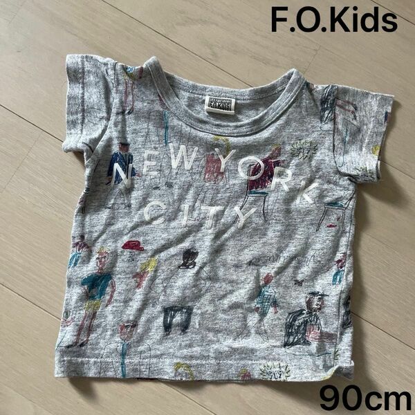 F.O.KIDS 半袖　Tシャツ　夏　グレー　男の子　女の子　ミヤタチカ　コラボ Tシャツ 半袖　90cm