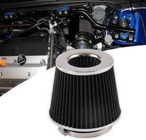RUIEN 汎用 76mm・89mm・102mm エアクリーナー エアフィルター キノコ型 調整可能 車 吸気効率UP エンジンパ