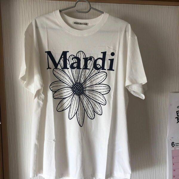 マルディメクルディ mardi mercredi Tシャツ　ホワイトネイビー　新品未使用