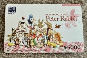  new goods unused Toshocard NEXT 5000 jpy minute x1 sheets Peter Rabbit 