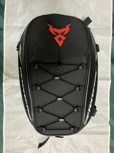 MCバイク用 シートバッグ 拡張機能あり ヘルメットバッグ 撥水 防水 耐久性 固定ベルト付き