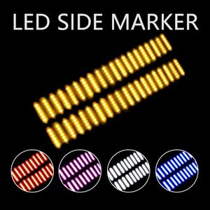 Б LED サイドマーカー 24V トラック ダウンライト シャーシマーカー カスタム デコトラ イエロー 20個/2セット 両面テープ付き COB 搭載