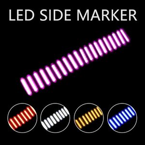 Б LED サイドマーカー 24V トラック ダウンライト シャーシマーカー カスタム デコトラ ピンク 20個/1セット 両面テープ付き COB 搭載