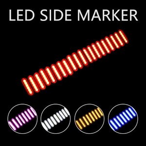 Б LED サイドマーカー 24V トラック ダウンライト シャーシマーカー カスタム デコトラ レッド 20個/1セット 両面テープ付き COB 搭載