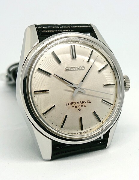 【OH済 仕上げ済】 SEIKO セイコー ロードマーベル 36000 5740-8000 1969年頃 手巻き シルバー バーインデックス LORD MARVEL (06022)