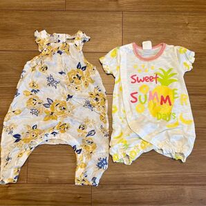 【2点セット】ベビー服 NEXT ロンパース 半袖 夏服 70 ツーウェイオール