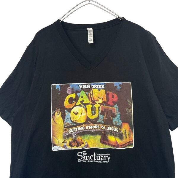 CAMP OUT ムービー半袖Tシャツ　メンズL　g1