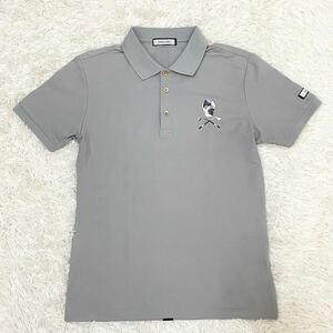 MARK&LONA[ прекрасный товар ] рубашка-поло с коротким рукавом серый Mark and ronaM размер golf Golf do Cross karu мужской золотой кнопка tops серый 