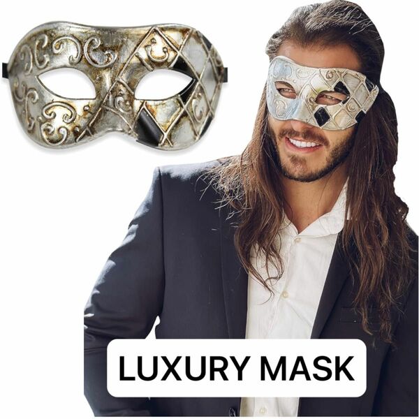 Luxury Mask 高級感　コスプレ　お面　パーティー　ベネチアンマスク　ハロウィン　仮面舞踏会