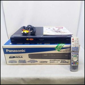 *Panasonic Panasonic DIGA DVD recorder DMR-XW100 2007 year made remote control attaching power cord lack of reproduction / simple operation OK secondhand goods *K3023
