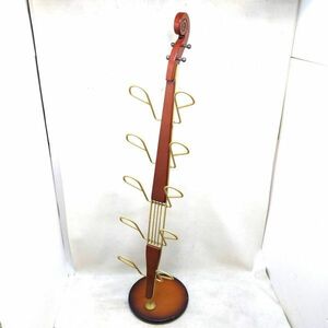 *va Io Lynn type slippers rack slippers holder contrabass wooden Classic furniture interior small articles present condition goods * K92024