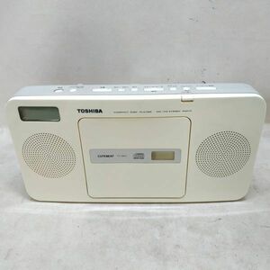 * TOSHIBA CD радио TY-CR22 CUTEBEAT 2013 год производства белый Toshiba электризация OK/ утиль * K91845