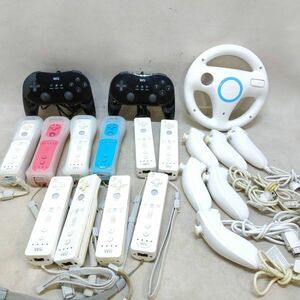 * Wii controller 19ps.@ summarize PRO navy blue / steering wheel / rechargeable / normal moving . not yet / junk * G92128