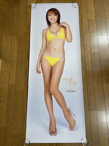 *P599/ в натуральную величину постер / Yamamoto . еженедельный Young Sunday купальный костюм / желтый цвет / бикини / заявление человек все участник сервис / размер примерно 170×63cm/1 иен ~