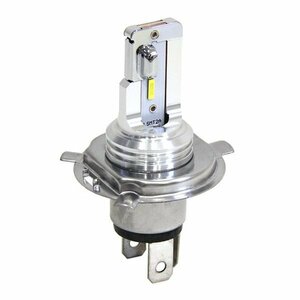 車検対応 スズキ アドレス110 FI 12V H4 Hi/Lo LEDヘッドライト バルブ バイク用 ファンレス 1灯分 消音 2000lm 純正交換 6500K