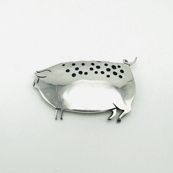 M492*vintage*1970's*豚*ブローチ*銀925*PIG*シルバー*ピン*バッジ*STERLINGSILVER*アメリカ*雑貨*インテリア*アンティーク*ジュエリー