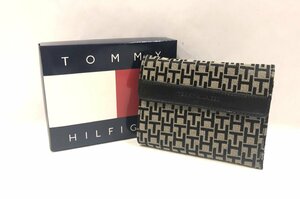 ★【未使用保管品】TOMMY HILFIGER トミーフィルガー ロゴ 二つ折り財布 ウォレット ブラック 黒 ★003280